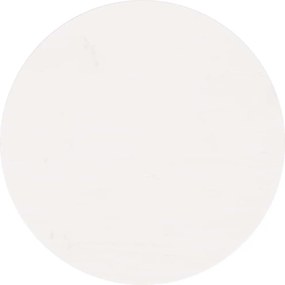 vidaXL Επιφάνεια Τραπεζιού Στρογγυλή Λευκή Ø60x3 εκ. Μασίφ Ξύλο Πεύκου