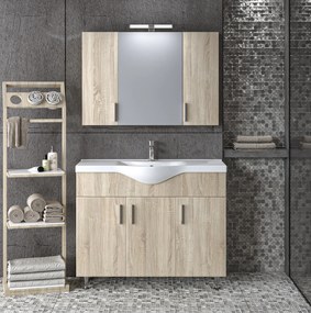 Σετ Επίπλου Mπάνιου SIENA SONOMA 100 9SSI100SN0W Πάγκο 96x34x83cm 9SSI100SN0W