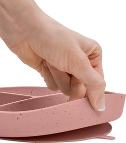 Πιάτο Σιλικόνης Με Χωρίσματα Kikka Boo Blush