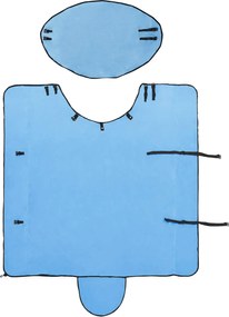 vidaXL Σαμάρι Ίππου Σκούρο Aqua Πολυεστέρας