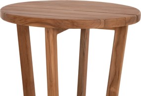 ΤΡΑΠΕΖΙ ΜΕΣΗΣ ΣΤΡΟΓΓΥΛΟ KOLIN HM6650 ΞΥΛΟ TEAK ΦΥΣΙΚΟ Φ65x65Υεκ.