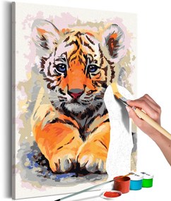 Ζωγραφική με αριθμούς Baby Tiger - 40x60