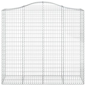vidaXL Συρματοκιβώτια Τοξωτά 8 τεμ. 200x50x180/200 εκ. Γαλβαν. Ατσάλι