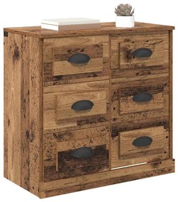 vidaXL Πλαϊνό γραφείο με συρτάρι Παλιό Ξύλο 70 x 35,5 x 67,5 εκ.