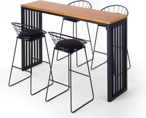 Stewehome ΞΥΛΙΝΗ ΜΟΝΤΕΡΝΑ ΤΡΑΠΕΖΑΡΙΑ ΜΠΑΡ 139x39x103 cm