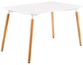 Ε7088,1 ART Tραπέζι Τραπεζαρίας Κουζίνας - Άσπρο MDF  120x80x73cm Τραπέζι,  Φυσικό/Άσπρο,  Ξύλο, , 1 Τεμάχιο