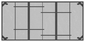 Τραπέζι Κήπου Ανθρακί με Πλέγμα 165 x 80 x 72 εκ. Ατσάλινο - Ανθρακί