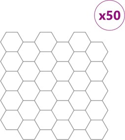 vidaXL Εξάγωνο Πλακάκι 50 τεμ. Λευκό Γκρι 30 x 30 cm