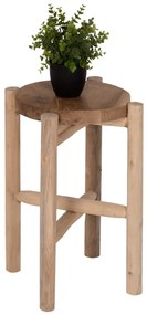Τραπεζάκι σαλονιού Βοηθητικό HOVER Ξύλο TEAK σε Φυσικό Φ30x50Υεκ. 30x30x50 εκ.