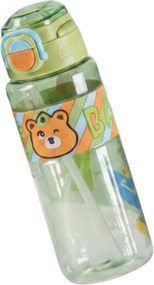 Παιδικό παγούρι πλαστικό με καλαμάκι - 750ml - 413258 - Green