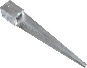 vidaXL Στηρίγματα Εδάφους 6 τεμ. Ασημί 10x10x76 εκ. Γαλβανισμ. Ατσάλι