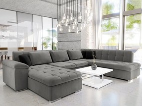Γωνιακός Καναπές Miami 126, Λειτουργία ύπνου, Αποθηκευτικός χώρος, 348x205x76cm, 144 kg, Πόδια: Πλαστική ύλη | Epipla1.gr