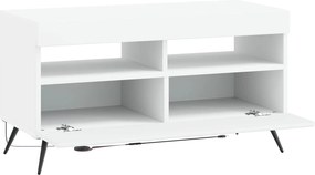 vidaXL Ντουλάπα LED Τηλεόρασης Λευκό Επεξεργασμένο Ξύλο