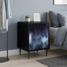 vidaXL Κομοδίνο RAALTE 2 τμχ. Μαύρη Δρυς 36 x 33 x 51 εκ.