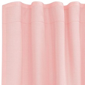 vidaXL Voile κουρτίνες με τσέπες ράβδου 2 τεμάχια Ροζ