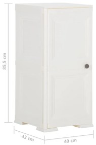 Πλαστικό Ντουλάπι Angora Λευκό 40 x 43 x 85,5εκ με Σχέδιο Ξύλου - Λευκό