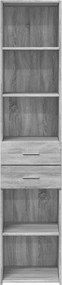 vidaXL Ντουλάπι Γκρι Sonoma 40x42,5x185 εκ. από Επεξεργασμένο Ξύλο