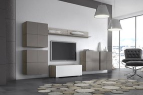Σύνθεση σαλονιού "SMART 4B" σε χρώμα σταχτί-λευκό