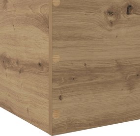 vidaXL Κρεβάτι δαπέδου Artisian Δρυς 80 x 200 cm Επεξεργασμένο Ξύλο