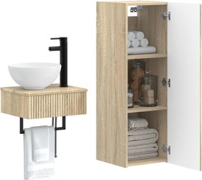 vidaXL Σετ Επίπλων Μπάνιου 2 τμχ. Sonoma Δρυς 33 x 34,5 x 100 εκ