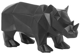 Διακοσμητικό Αγαλματίδιο Rhino PT3432BK 29,5x14,5x11,6cm Black Present Time Πολυρεσίνη