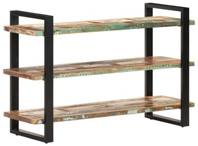 Ραφιέρα με 3 Ράφια 120 x 40 x 75 εκ. Μασίφ Ανακυκλωμένο Ξύλο - Πολύχρωμο