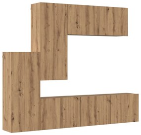 vidaXL Μονάδα Τοίχου Τηλεόρασης 5 pcs Artisan Oak Επεξεργασμένο ξύλο