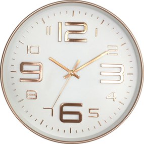 Ρολόι Τοίχου ArteLibre Ροζ/Χρυσό Πλαστικό Φ30.5x5cm