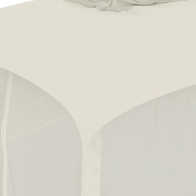 vidaXL Κιόσκι με Διπλούς Τοίχους/Δίχτυ Κρεμ 3,93x2,93 μ. από Ατσάλι
