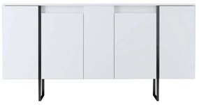 Μπουφές Luxe 618BLY1176 160x35x80cm White-Black Melamine, Metal