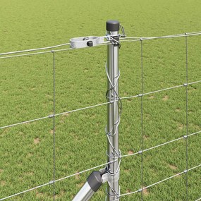 vidaXL Συρματόπλεγμα με ακίδες 50 x 1,2 m Ασημί Δίχτυ