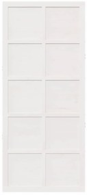 vidaXL Πόρτα αχυρώνα Λευκό 80 x 210 cm Μασίφ ξύλο πεύκου