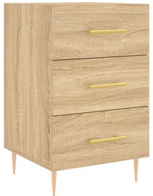 vidaXL Κομοδίνο Sonoma Δρυς 40 x 40 x 66 εκ. από Επεξεργασμένο Ξύλο