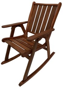 Muhler 1005307 Κουνιστή πολυθρόνα Meranti 64x84,5xΥ114cm
