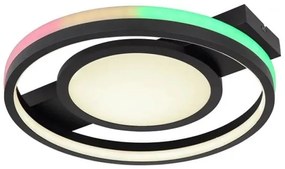 Πλαφονιέρα Φωτιστικό Οροφής LED RGB 40W/5W Μαύρο Gissel 41393-40 Globo Lighting-41393-40-Μαύρο 41393-40