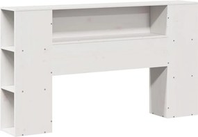 vidaXL Σκελετός Κρεβ. Χωρίς Στρώμα Λευκό 150x200 εκ Μασίφ Πεύκο