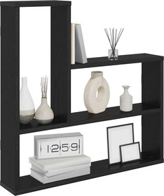 vidaXL Ράφι Τοίχου Μαύρη Δρυς 60 x 11 x 60 εκ. Επεξεργασμένο Ξύλο