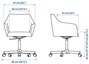 TOSSBERG/MALSK περιστρεφόμενη καρέκλα 095.082.21