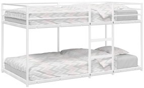 vidaXL Κουκέτα χωρίς στρώμα Λευκό 75x190 cm Ατσάλι