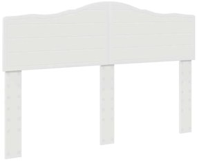 vidaXL Κεφαλάρι με κεφαλάρι Λαμπερό Λευκό 140 cm Επεξεργασμένο ξύλο