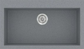 Sanitec Classic 333 (79×50) - Γρανιτένιος νεροχύτης - Metallic SILVER