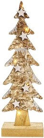 Διακοσμητικό LED Wooden big brown Xmas tree (10) τεμάχια