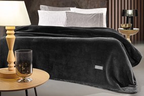 Κουβέρτα Ultrasoft Ζακάρ Υπέρδιπλη 220x240εκ. Cheval Anthracite Guy Laroche