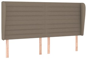 Κεφαλάρι με Πτερύγια Taupe 203x23x118/128 εκ. Υφασμάτινο 3118122