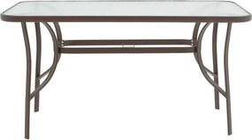 Τραπεζαρία Valor-Calan σετ 5τεμ μέταλλο-textilene καφέ