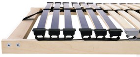 vidaXL Βάση κρεβατιού με λάμες Καστανό 140 x 190 εκ Στερεό Ξύλο Μηλιάς