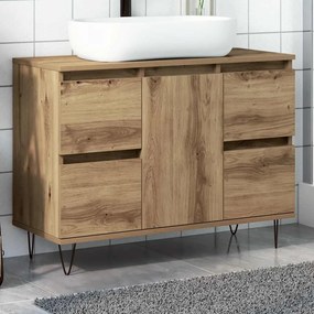 vidaXL Ντουλάπι μπάνιου Δρυς τεχνίτης 80x33x60 cm Κατασκευασμένο ξύλο