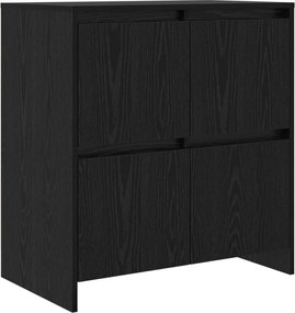 vidaXL Πλαϊνό γραφείο Μαύρη Οξυά 70 x 41 x 75 εκ. Επεξεργασμένο ξύλο