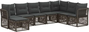 vidaXL Σετ Καναπέ Κήπου 8 pcs Γκρι συνθετικό ρατάν