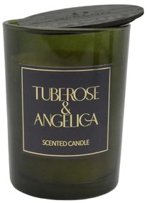 Αρωματικό Κερί Tuberose &amp; Angelica Σε Γυάλινο Δοχείο Με Καπάκι 8x8x10.5cm